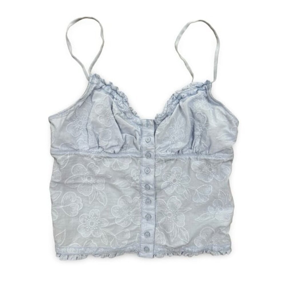 Aerie Light Blue Smocked Camisole/Tank Top Women’s size small‎